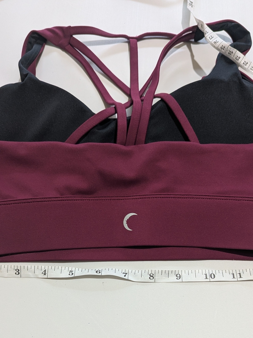 Zyia Active Burgundy Strappy Sports Bra Size L Padded Yoga Gym Athleisure - Picture 10 of 10